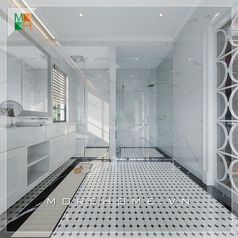 Mẫu thiết kế phòng tắm đẹp sang trọng được chuộng tại Hà Nội